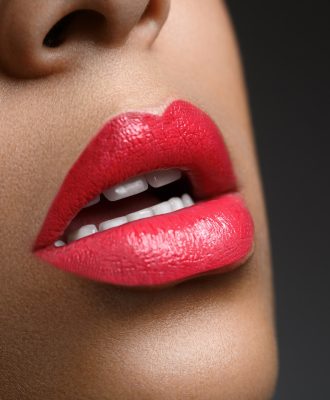 beautiful woman lips closeup